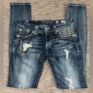 Miss Me Women's Distressed & Embellished Skinny Jeans